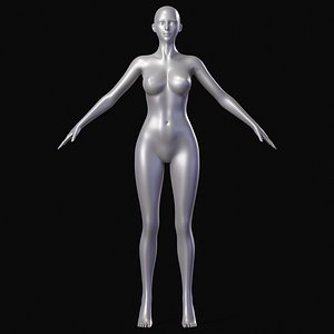 Realistic Female Body Base Mesh