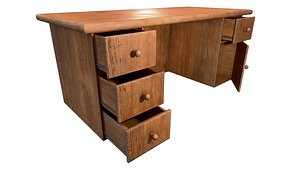 wooden desk model