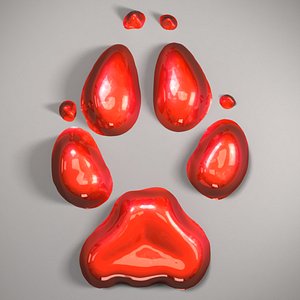 wolf footprint printing 3d max