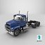 3D 2025 Straight Truck Blue