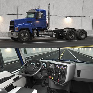 3D 2025 Straight Truck Blue