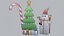 Stylized Christmas models with gradient textures 3D model