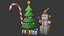 Stylized Christmas models with gradient textures 3D model