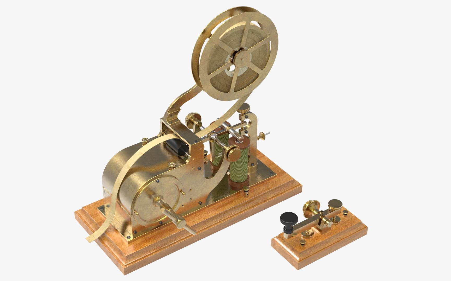 3D Old Morse Telegraph Set - TurboSquid 2078143