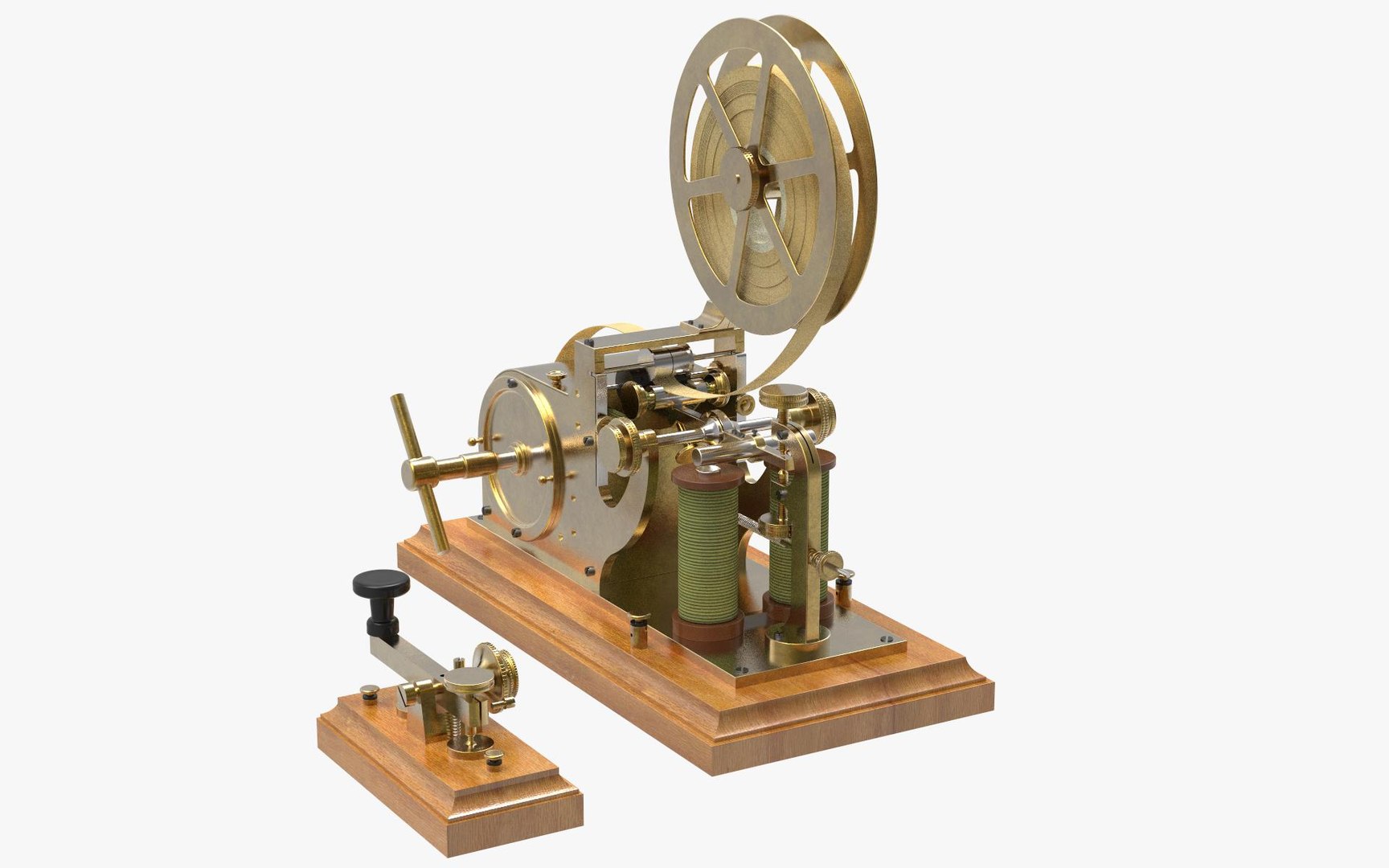 3D Old Morse Telegraph Set - TurboSquid 2078143