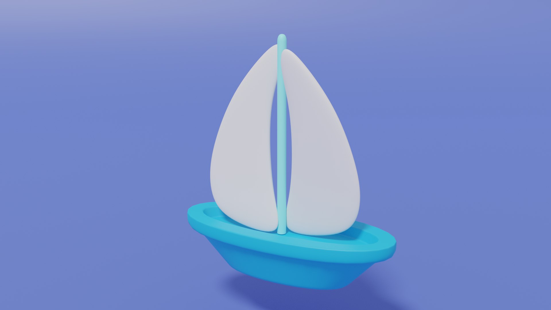 Cartoon Cute Sailboat 3D Model - TurboSquid 1950427
