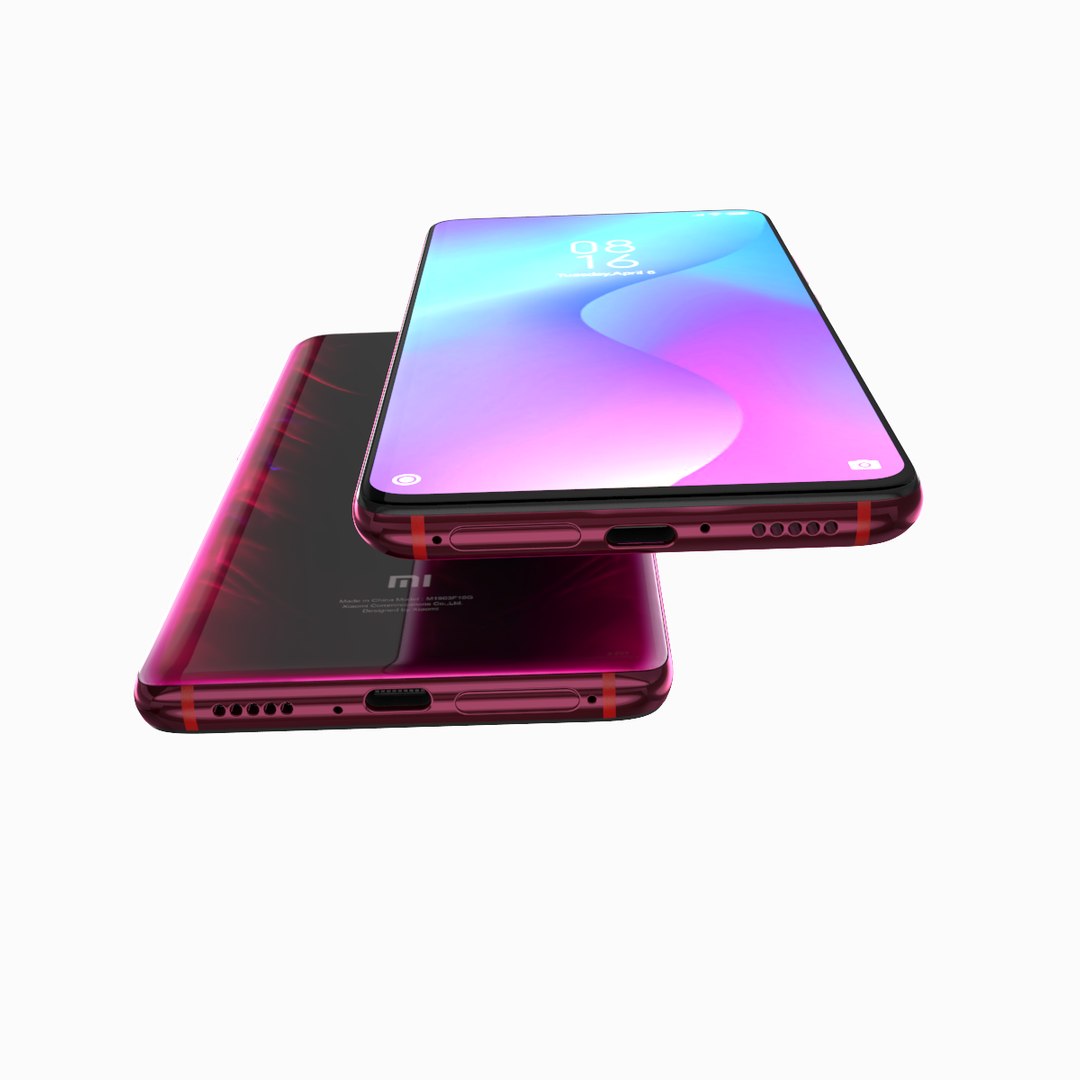Xiaomi 9t red 3D - TurboSquid 1420805