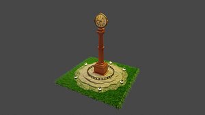 Town clock 3D model