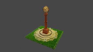 Town clock 3D model