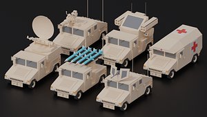 Cartoon HUMVEE Military Hummer Collection