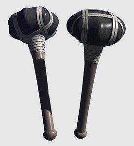 3d war club model