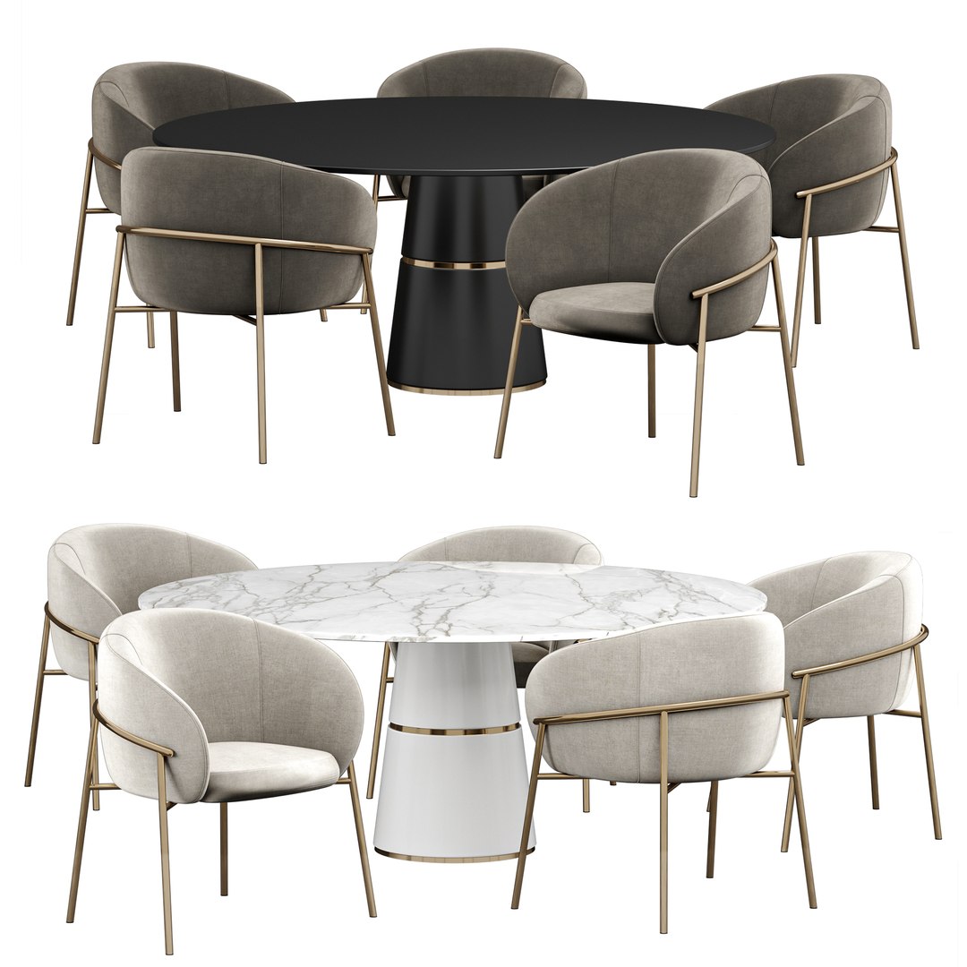 Rimo dinning set 3D - TurboSquid 2164082