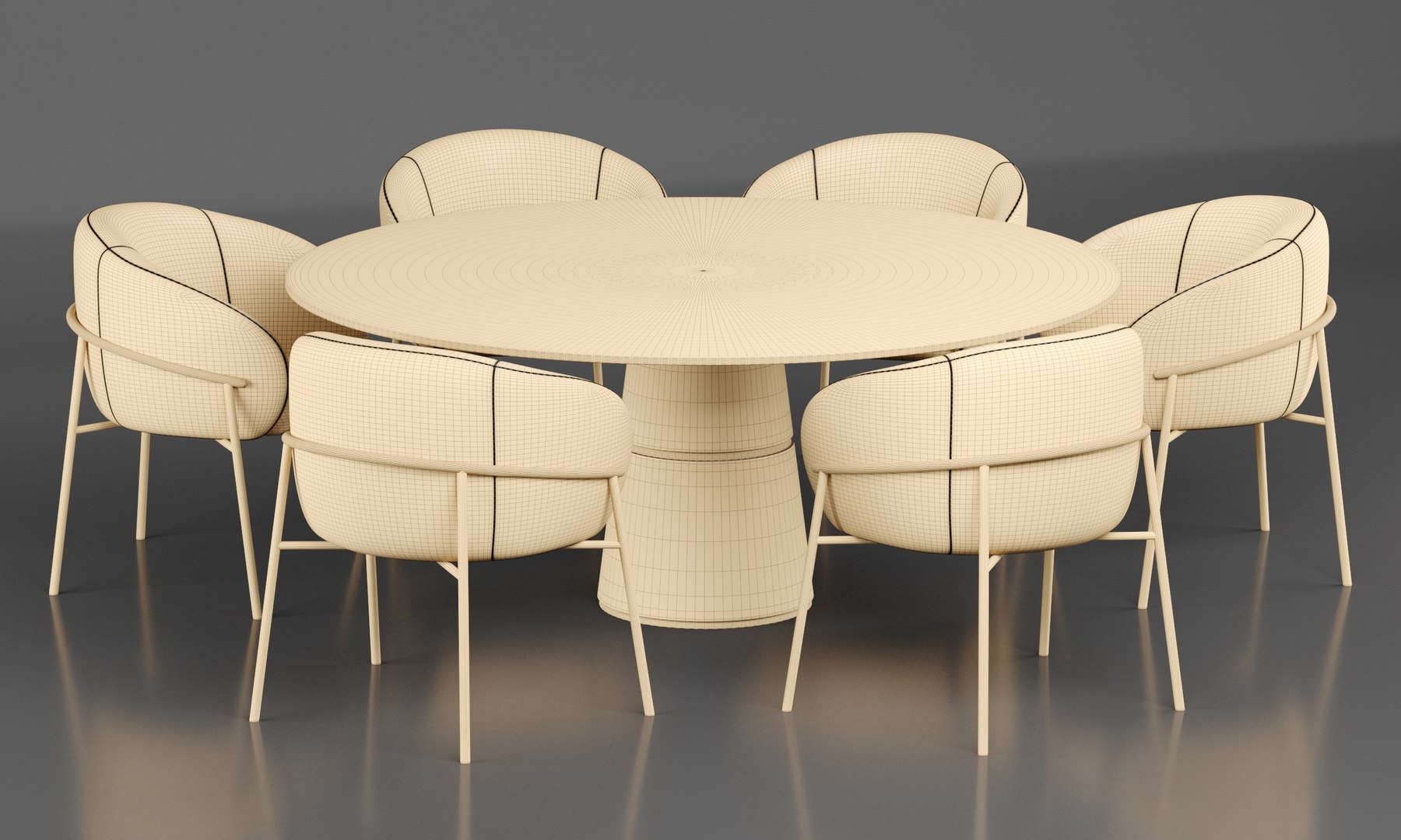 Rimo dinning set 3D - TurboSquid 2164082