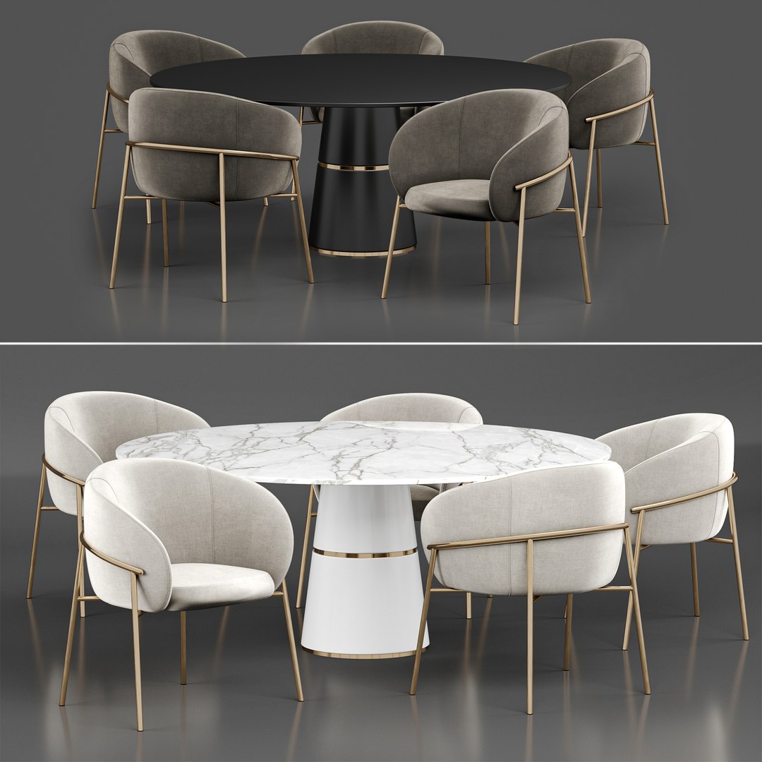Rimo dinning set 3D - TurboSquid 2164082