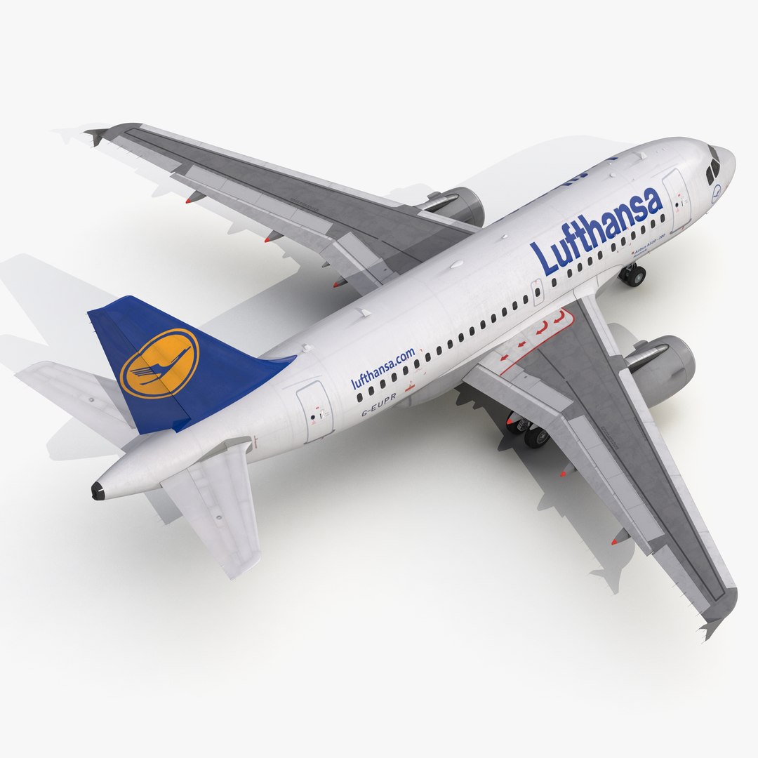 Airbus A318 Lufthansa 3D Model 3D model preview