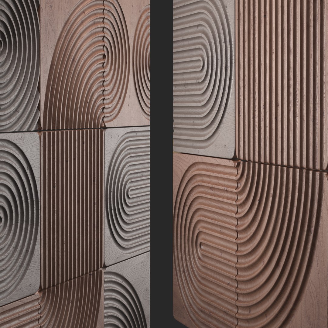 KARVD Modular Wood Carved Wall Panels 3D Model TurboSquid 2026456
