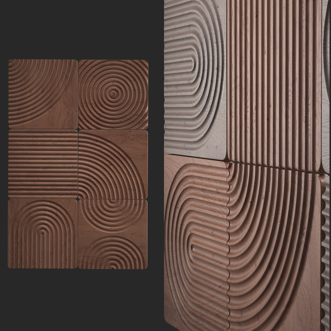 KARVD Modular Wood Carved Wall Panels 3D Model - TurboSquid 2026456