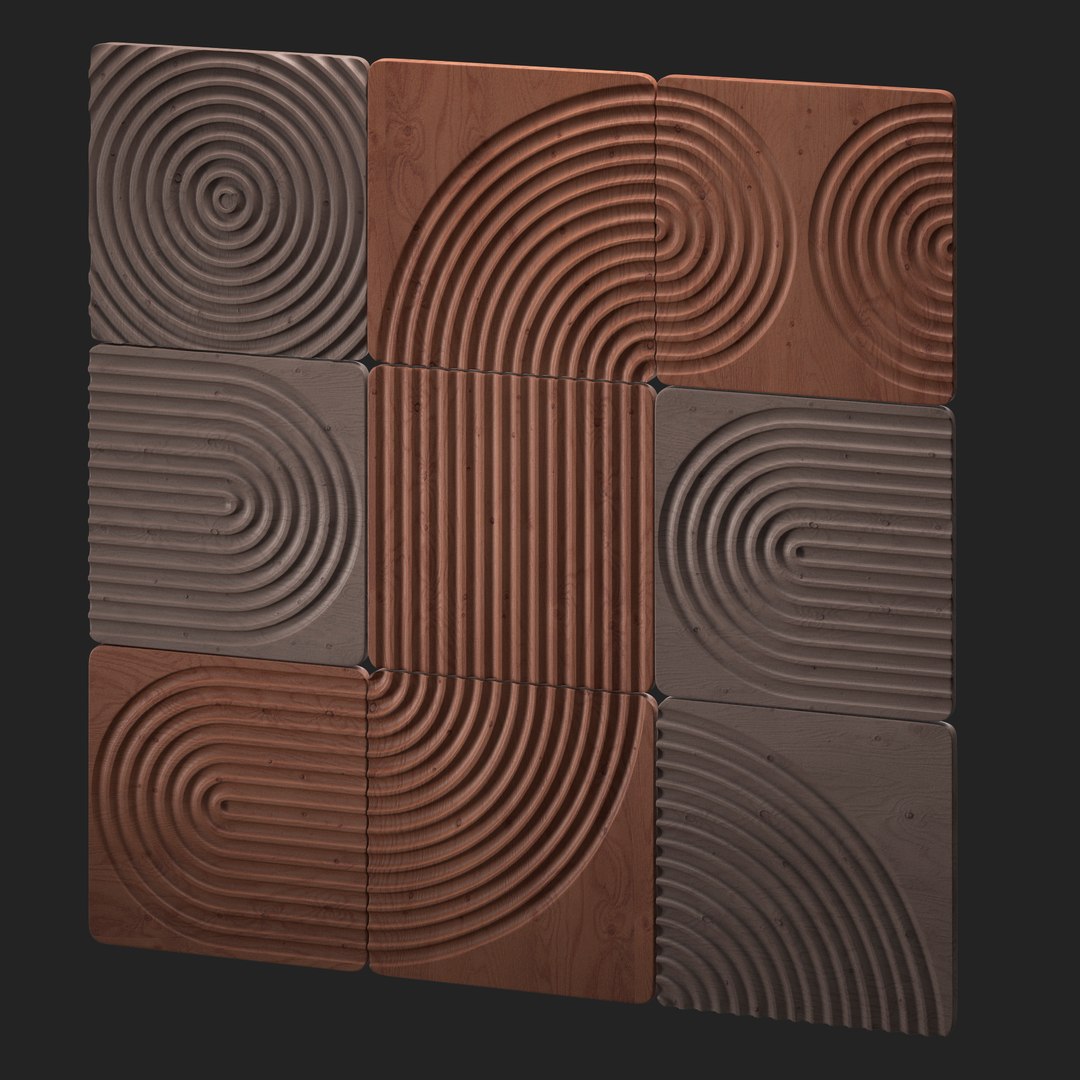 KARVD Modular Wood Carved Wall Panels 3D Model - TurboSquid 2026456