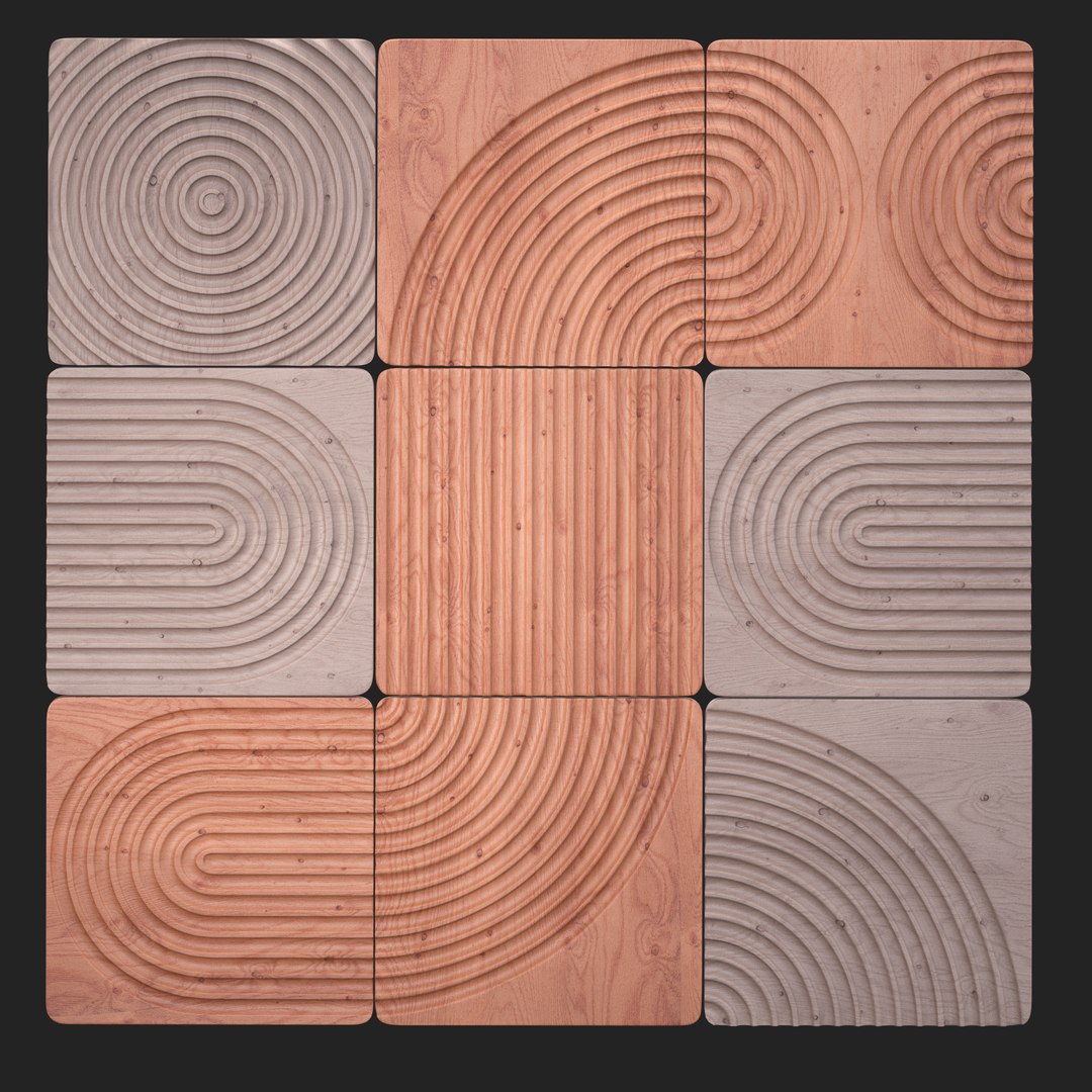KARVD Modular Wood Carved Wall Panels 3D Model - TurboSquid 2026456