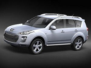 peugeot 4007 suv midpoly 3d model
