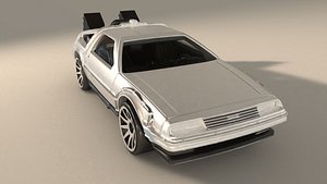 Hot Wheels BTTF Delorean 3D model