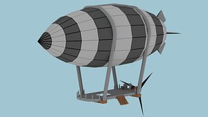 small airship blimp 3d 3ds