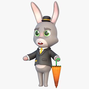 Mister Rabbit Cartoon Character PBR