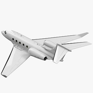 Twin Engine Business Jet Flight 3D model