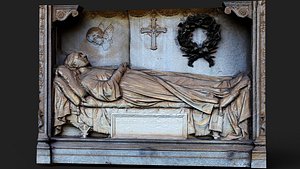 3D ancient tomb marble dusty monument PBR photogrammetry