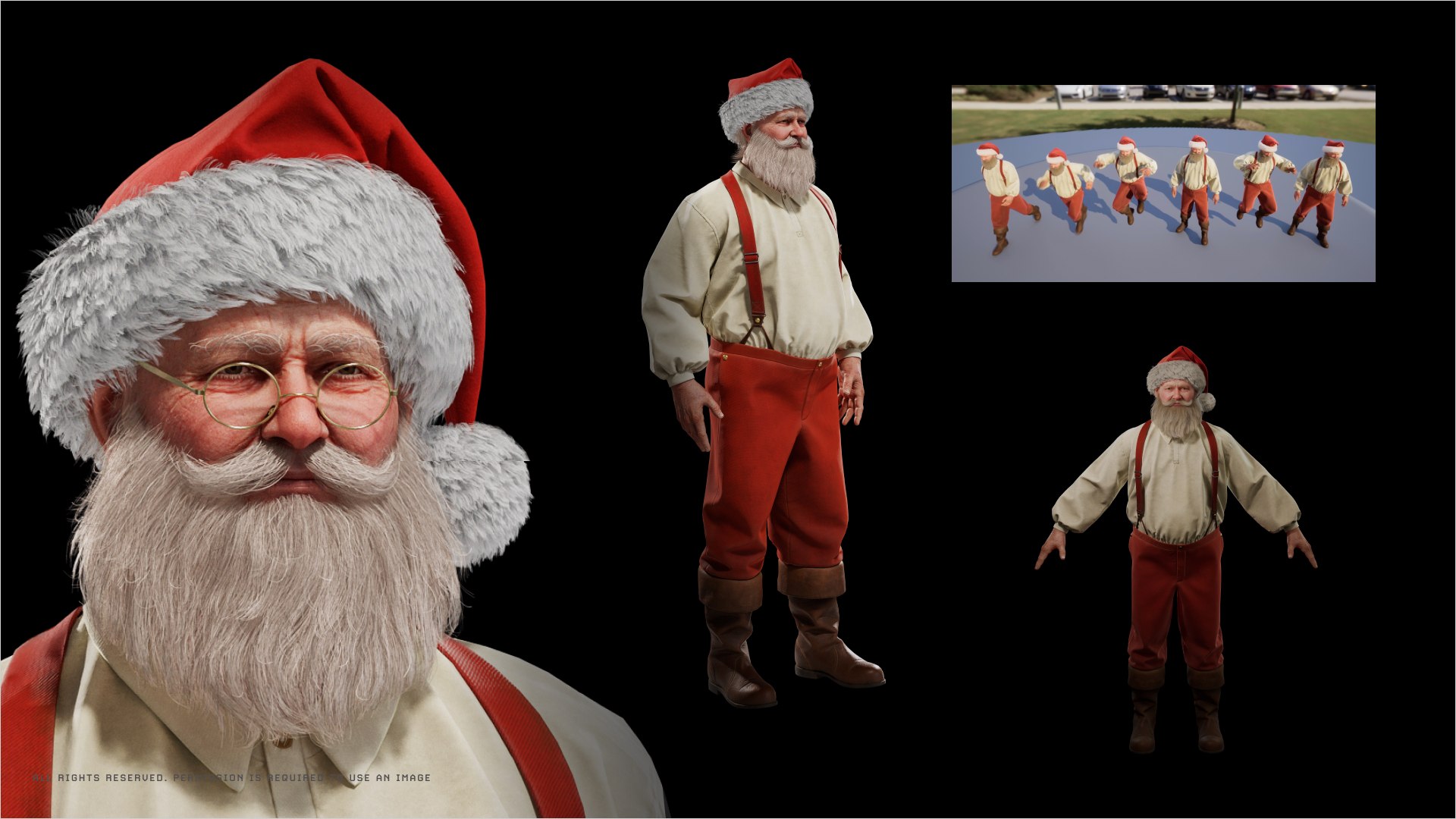 Old School Santa Claus Realistic 3D Model - TurboSquid 2151553
