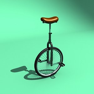unicycle cycle 3d model