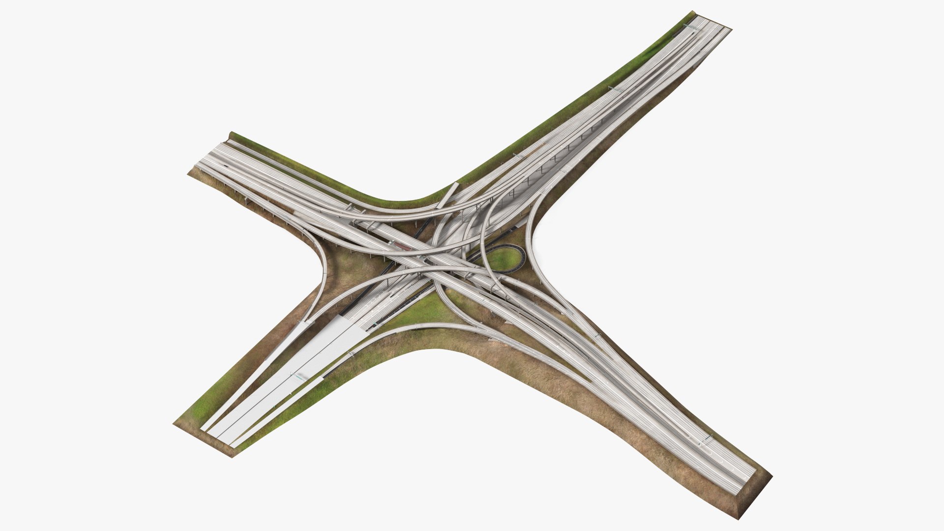 Los Angeles Freeway 3D model preview