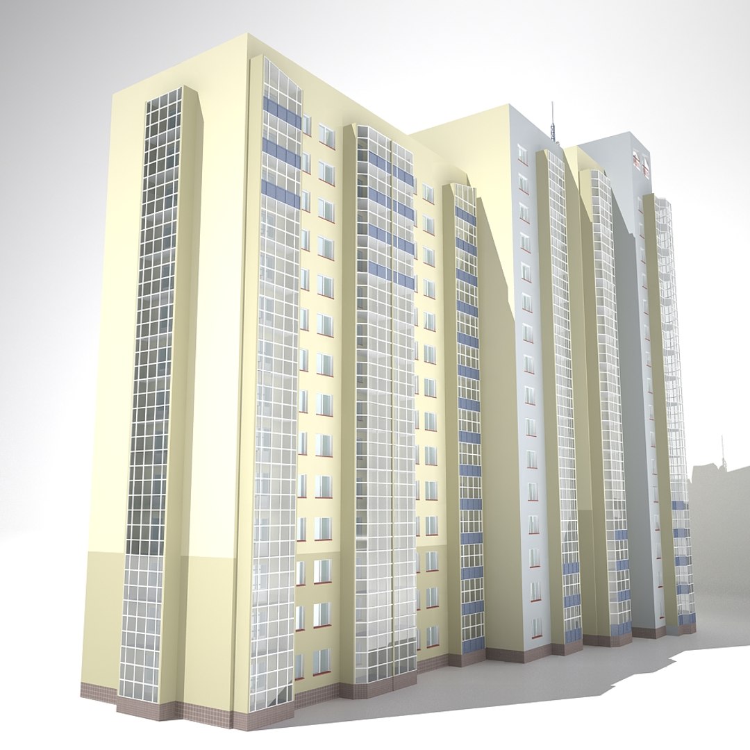 16 Floor Building 3D Model - TurboSquid 1153066