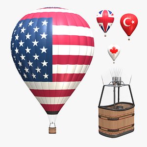 Hot Air Balloon - National Flags