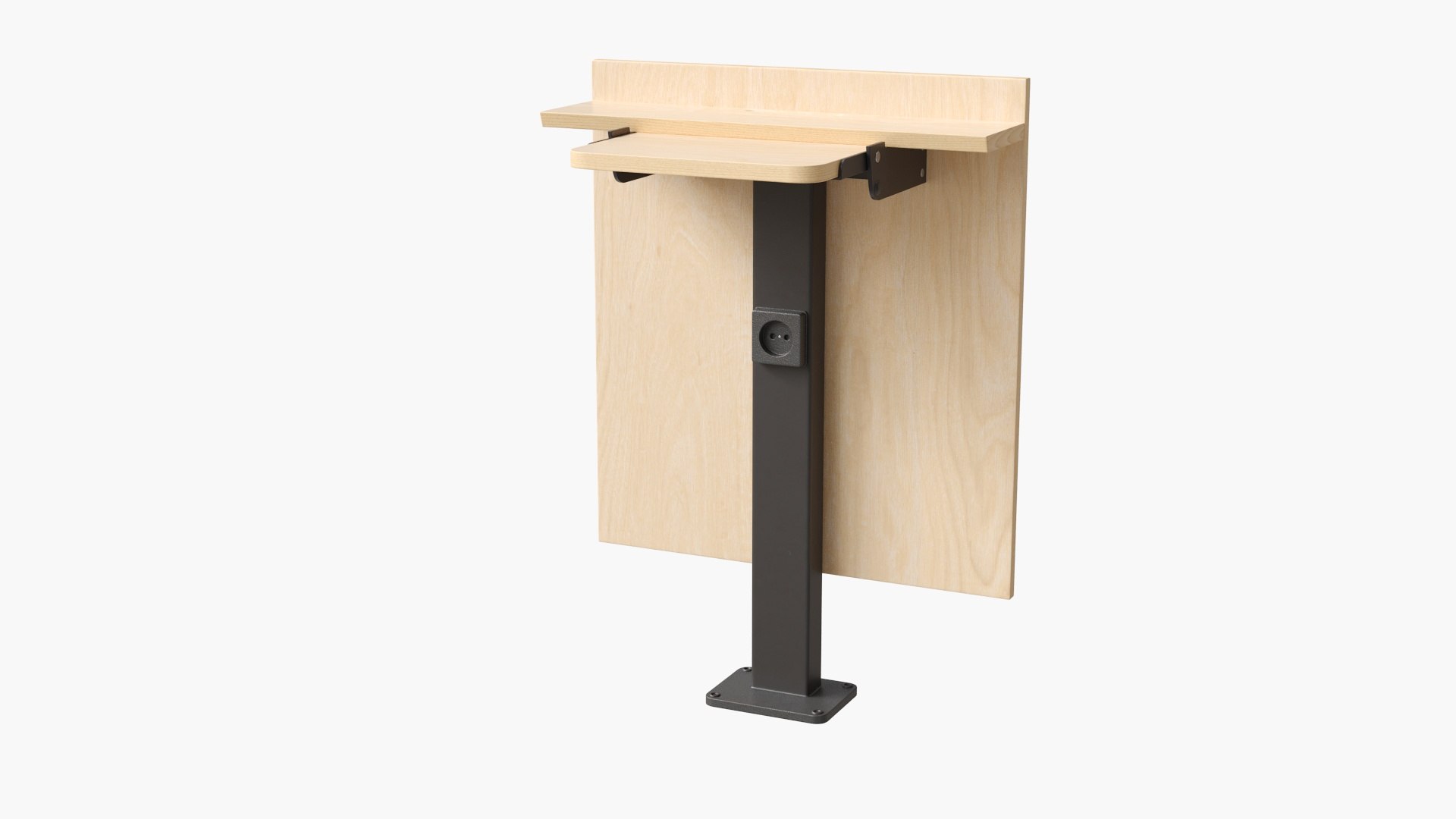 Auditorium Table Light Wood 3D model preview