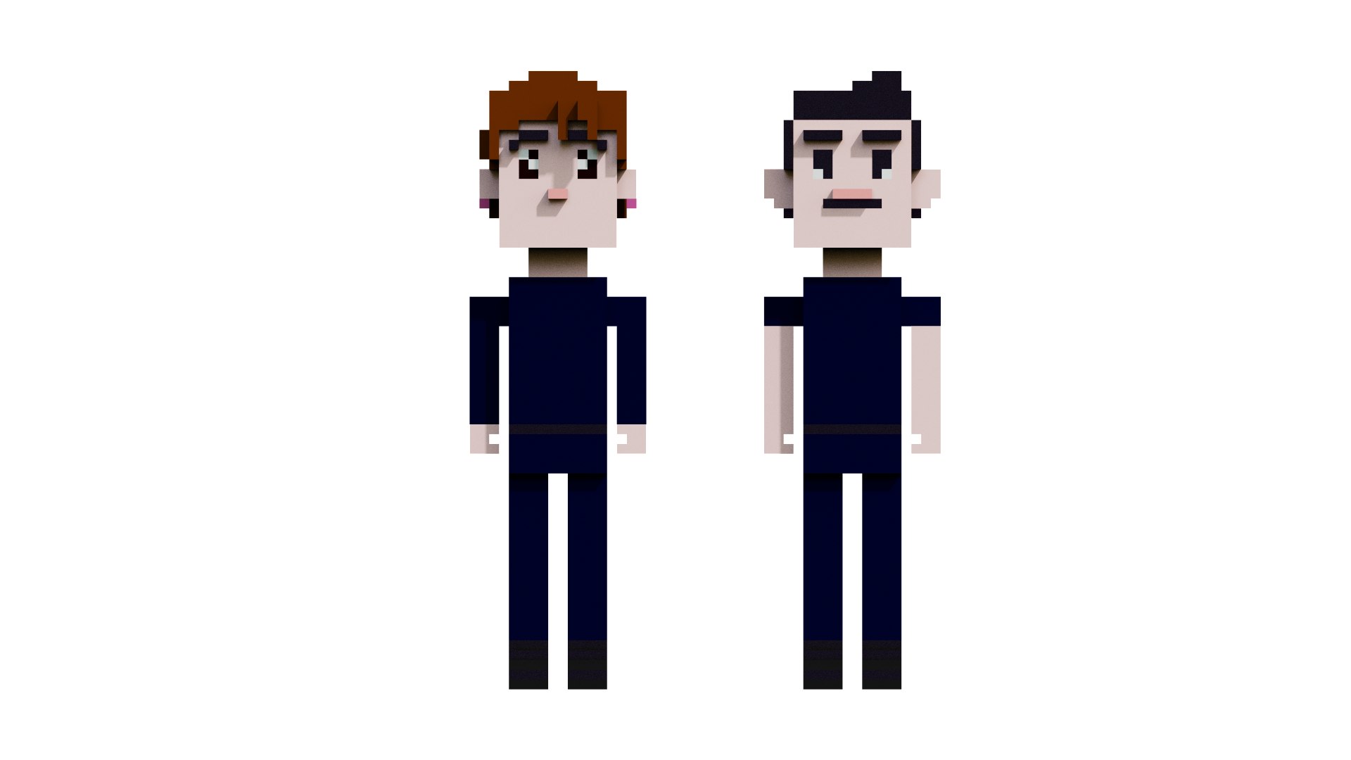 3D Couple in voxel https://p.turbosquid.com/ts-thumb/9p/23HMQC/0O/render5_pareja/png/1662693022/1920x1080/fit_q87/1cad484e51ce1441288ca1f9e555cc5ab4297dc1/render5_pareja.jpg