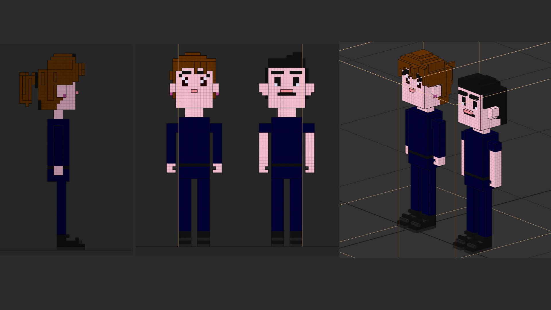 3D Couple in voxel https://p.turbosquid.com/ts-thumb/9p/23HMQC/w1/videojuegopiano/png/1662693065/1920x1080/fit_q87/82b8832a19dcf3f6aa1e053686d1b4859a7e0900/videojuegopiano.jpg