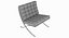 Черное кожаное кресло Knoll Barcelona