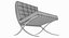 Черное кожаное кресло Knoll Barcelona