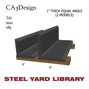 1in equal angle 3d model