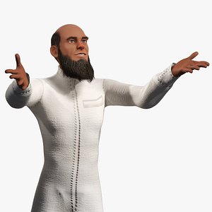 Cartoon Imam Spiritual Leader Muslim Religious 3D model