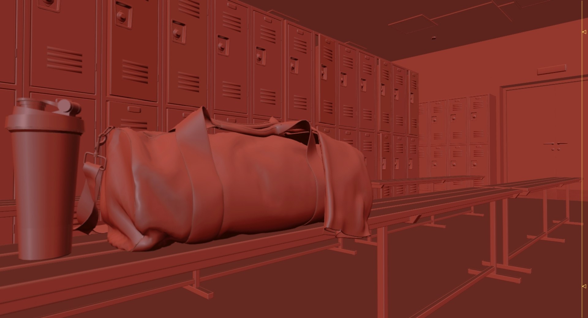 Realistic Locker Room 3D Model - TurboSquid 1374728