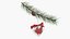 Heart-Shaped Christmas Ornament on Pine Branch