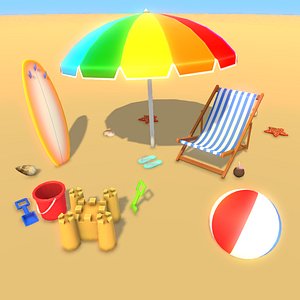 Cartoon Beach Party & Fun Props