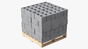Wooden Pallet with Concrete Blocks