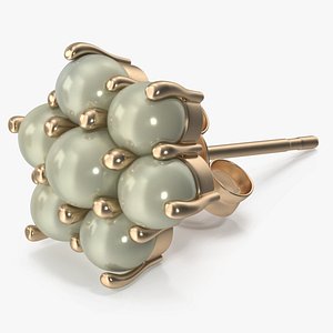 Gold Earring with Pearls