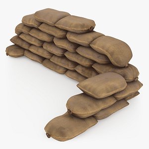 3D Sand Bag Wall 06