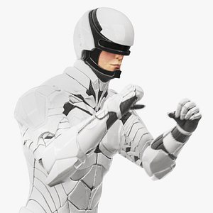 3D Sci-Fi Soldier White Suit Rigged
