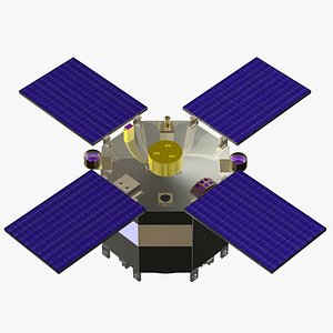 3d orbiting satellite cob model
