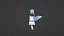 Modelo de niña 3D para rostro listo para usar